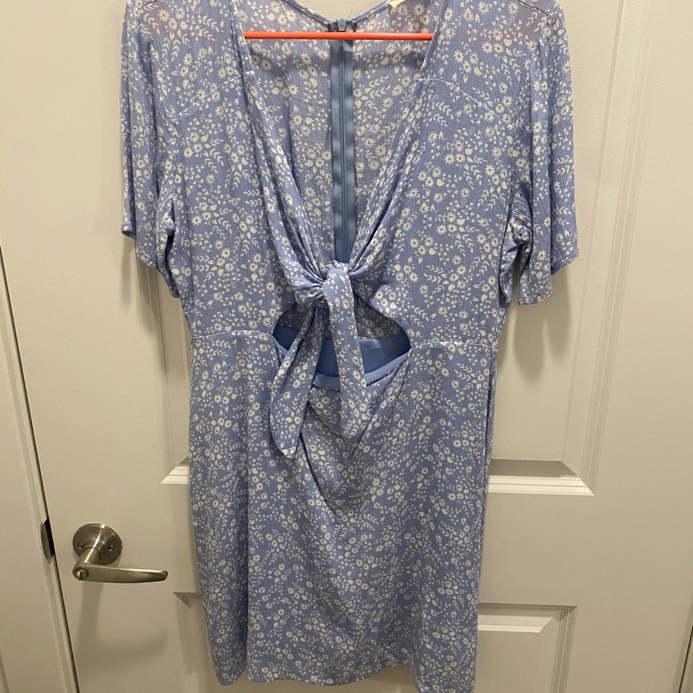 Blue floral dress